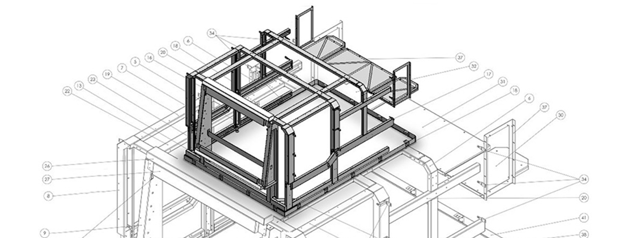 Rahmenkonstruktion Maschinendesign Lasermaschine